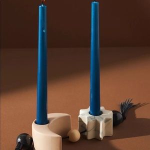Anthropologie Solstice Stoneware Candle Holder